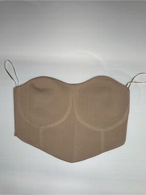 Kittenish Nude Strapless Bustier Bandeau